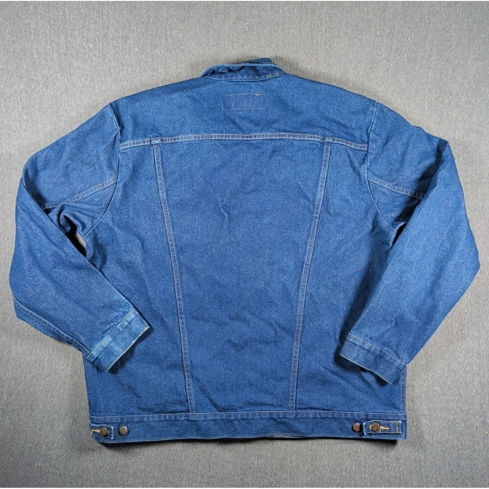 Wrangler Denim Shacket Chore Coat Jacket Classic Blue Dark Wash 2XLT Excellent